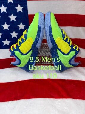 And1 Gecko Green, Skydiver & Chinese Red, Men's 8.5 Athletic Basketball Shoes